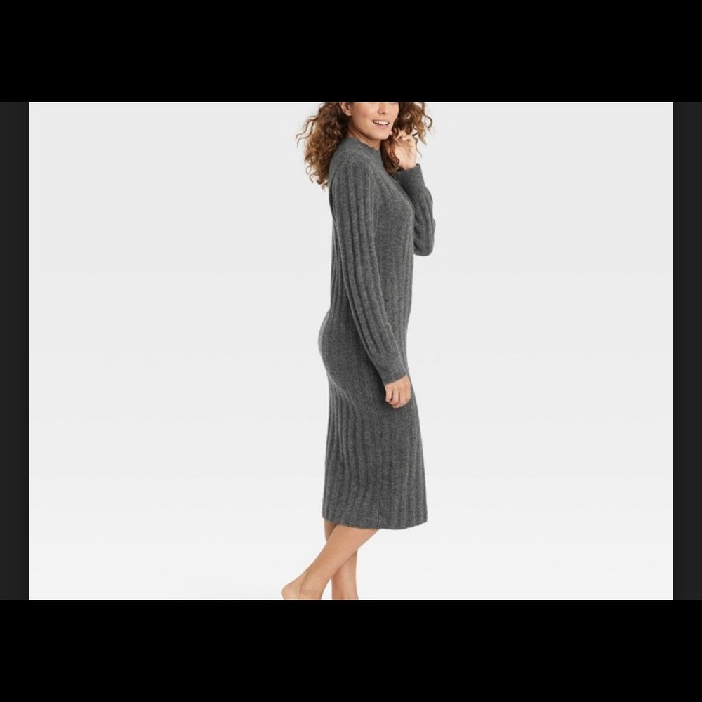 A New Day Charcoal long sleeve sweater dress